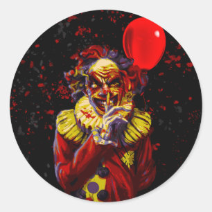 Adesivo Fantasia de Palhaço Assustador de Halloween Festa