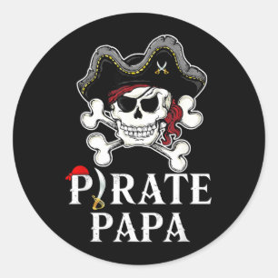 Adesivo Fantasia de Papai Pirata Jolly Roger Ossos Cruzado