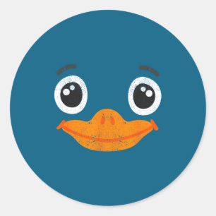 Adesivo Fantasia de Rosto de Pato de Halloween Animais Fof