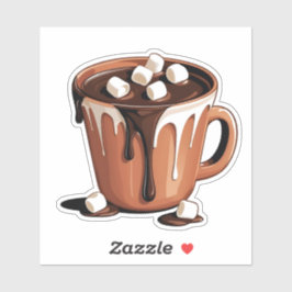 Adesivo Fantasia de Vulcão de Chocolate Derretido