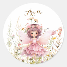 Adesivo Fantasia Fada flor silvestre pastel 
