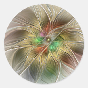 Adesivo Fantasia Floral com o Dourado Abstrato moderno Fra