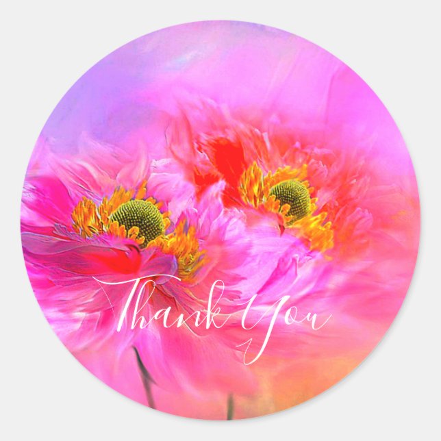 Adesivo Fantasia floral obrigada (Frente)