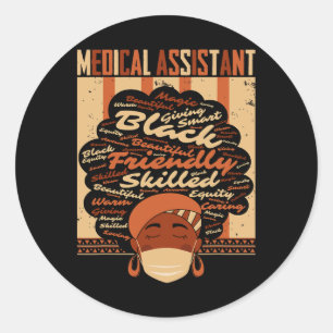 Adesivo Fantasia Médica de Istambul, Mulher Afro, Brisada