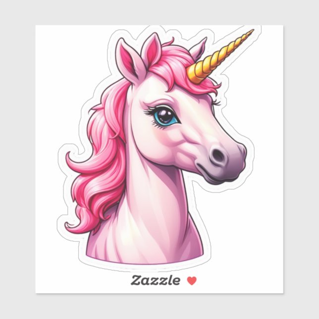 Adesivo Fantasia Rosa Unicorn (Folha)