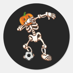 Adesivo Fantasias de Halloween de Futebol Esqueleto Abobor
