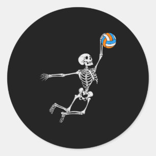 Adesivo Fantasias de Halloween de Volei Esqueleto para Men
