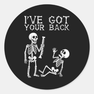 Adesivo Fantasias de Halloween Esqueletos Eu Estou com as
