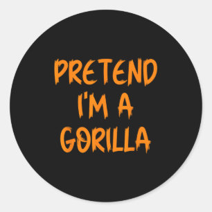 Adesivo Fantasias de Halloween Eu Sou um Gorila Crianças P