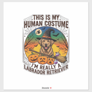 Adesivo Fantasias de Labrador Retriever para Humanos Hallo