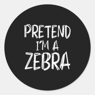 Adesivo Fantasie Eu Sou Um Disfarce De Zebra Para Festa De