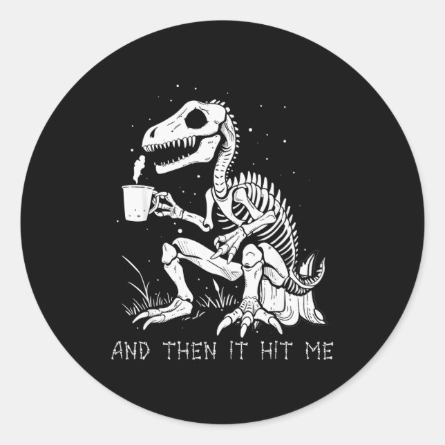 Adesivo Fantasioso Traje de Esqueleto de Dinossauro Gótico (Frente)