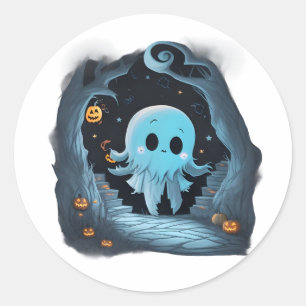 Adesivo Fantasma Adorável do Halloween - Fantasma Cute Spo