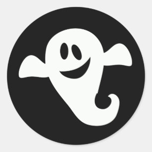 Adesivo Fantasma amigável o Dia das Bruxas
