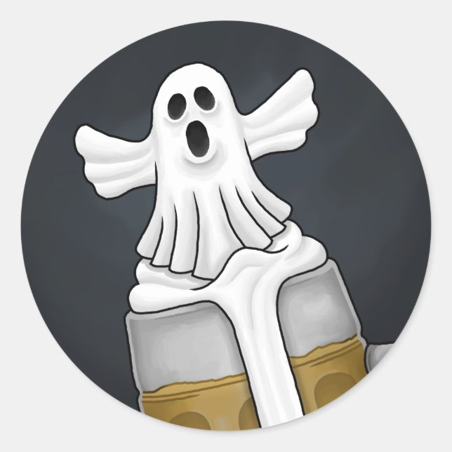 Adesivo Fantasma Assustador de Halloween (Frente)