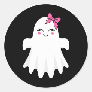 Adesivo Fantasma Bonita Com Arco Boo Halloween Figurume Pa