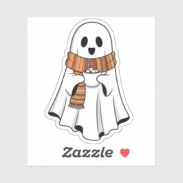 Adesivo Fantasma Bonita com Vinheta Quente de Cacau