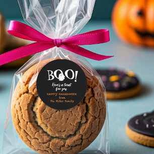 Adesivo Fantasma Bonita do Boo, Dia das Bruxas Preto e Bra