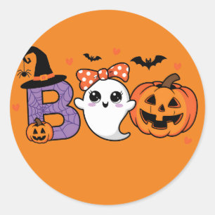 Adesivo Fantasma Bonita e Pumpkin Sticker