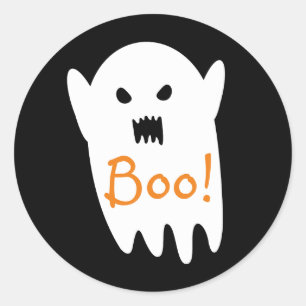 Adesivo Fantasma Bonito Dizendo Boo