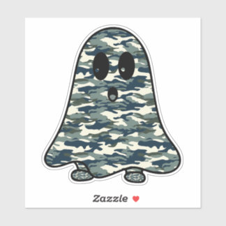 Adesivo Fantasma Bonito em Camuflagem