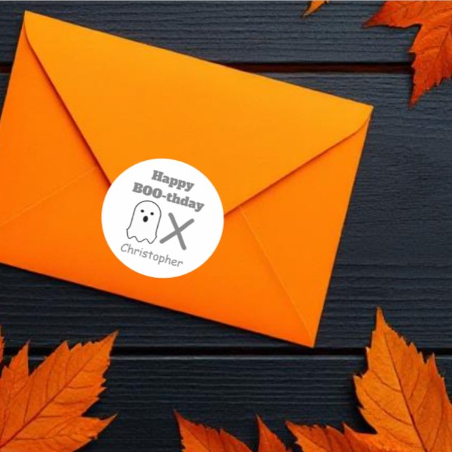 Adesivo Fantasma BOO-thday (Criador carregado)