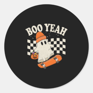 Adesivo Fantasma Boo Yeah Skateboarding Funny Halloween Gh