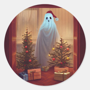 Adesivo Fantasma celebrando o Natal
