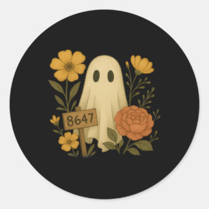Adesivo Fantasma Com 8647 Sinal Sutil Anti-trump Floral Ha