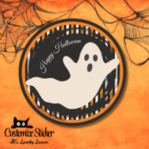 Fantasma com Listra Vintage Laranja e Preto