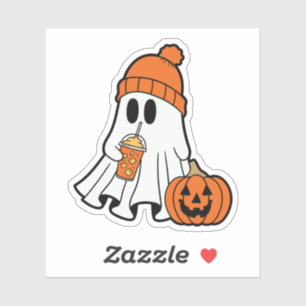 Adesivo Fantasma com o Chapéu e o Vestido Latente, Pumpkin