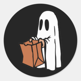 Adesivo Fantasma com Truque de Saco ou Tratamento a Preto