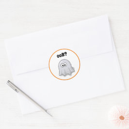 Adesivo Fantasma Confuso Diz "Oob?" Desenho Animado Divert