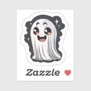 Adesivo Fantasma de Cartoon Feliz