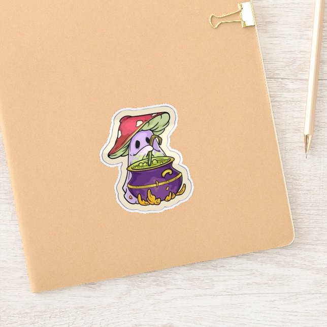 Adesivo Fantasma de Cogumelo (Notebook)