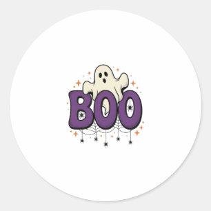Adesivo Fantasma de Halloween Boo Aranha Engraçada Vintage