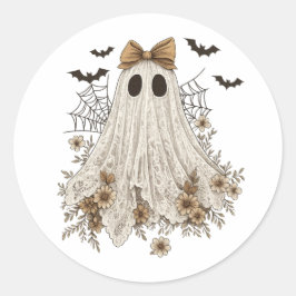 Adesivo Fantasma de Renda Elegante com Laço | Fantasma Flo