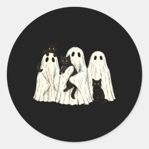 Adesivo Fantasma do Halloween Retrô Segurando Fantasia de 