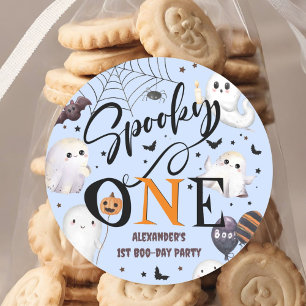 Adesivo Fantasma do primeiro aniversario de Dia das Bruxas