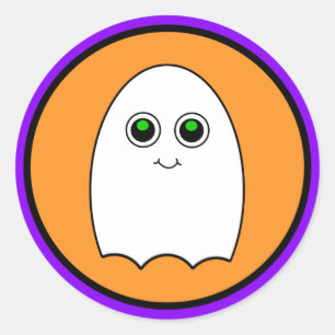 Adesivo Fantasma dos desenhos animados do Dia das Bruxas