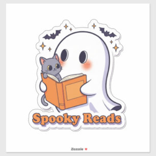 Adesivo Fantasma e Vinheta Gato - Leitura Mal-Adormecida