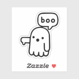 Adesivo Fantasma Engraçado De Desaprovação Boo!