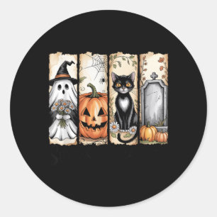 Adesivo Fantasma engraçado do Halloween Gato Preto Cottage