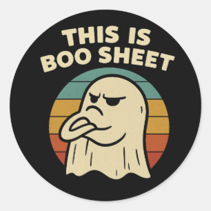 Adesivo Fantasma Engraçado "Isto É Folha de Boo" Halloween