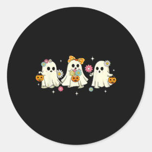 Adesivo Fantasma Fantasma Ghost Floral Groovy Vintage Hall