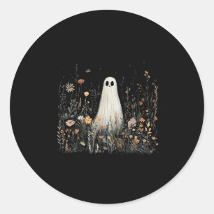 Adesivo Fantasma Floral Vintage Halloween Fantasma Na Flor