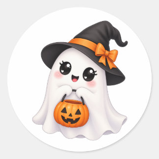 Adesivo Fantasma fofo de Halloween