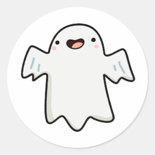 Adesivo Fantasma Kawaii