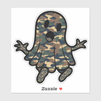 Adesivo Fantasma legal do Halloween em Camouflage
