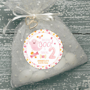 Adesivo Fantasma Rosa Pequeno Boo Virando Dois segundos an